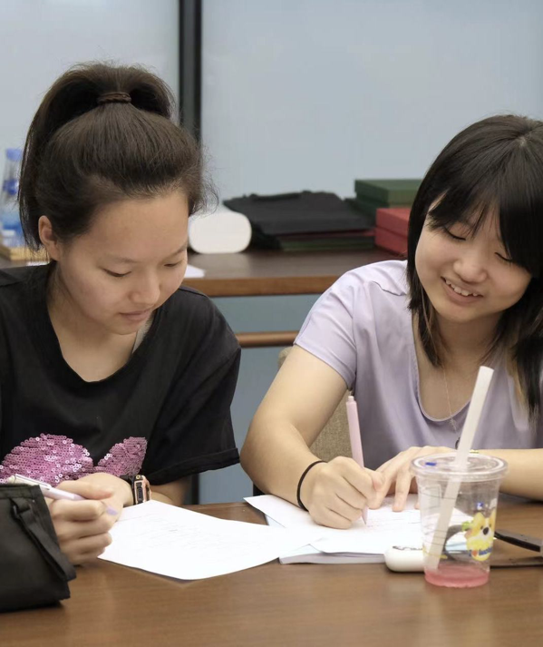 Students working together
